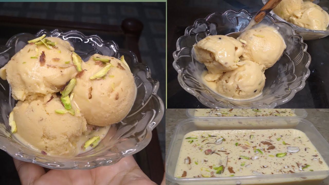 kulfa Ice cream kulfi without condensed milk without cream نہ کریم نہ