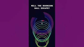 Will The Bouncing Ball Escape?🤔 #satisfying  #bouncingball