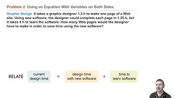 Algebra 1 2-4 Slvg Eqns wVars on Both Sides: Problem 2 - Using an Equation w Variables on Both Sides