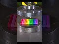 Jellybean Colorful Crush Under the Worm Maker! 🌈🍬💥 #asmr #viral  #HydraulicPress #Satisfying