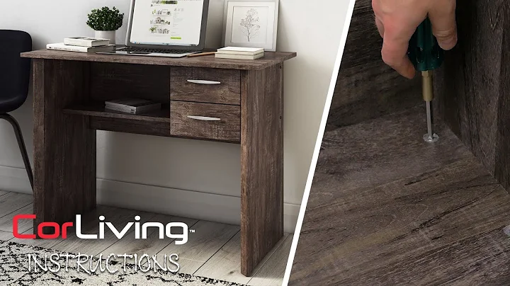 How to Assemble Kingston Two Drawer Desk - CorLiving