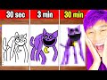 LANKYBOX VS CATNAP SPEED DRAW CHALLENGE (SMILING CRITTERS ROBLOX DOODLE TRANSFORM!)