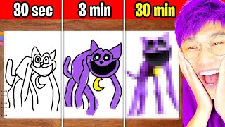 LANKYBOX VS CATNAP SPEED DRAW CHALLENGE (SMILING CRITTERS ROBLOX DOODLE TRANSFORM!)