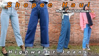 SHOPEE HAUL CELANA JEANS MULAI DARI 50RIBUAN ( BOYFRIEND, KULOT, HIGHWAIST) + TRY ON