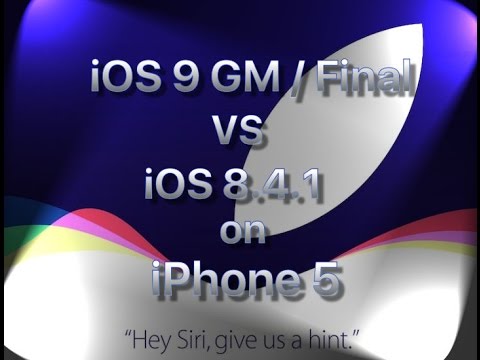 iPhone 5 iOS 9 GM vs iOS 8.4.1 (Build 13A340)