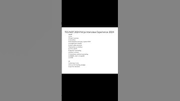 TCS NQT 2024 Ninja Interview Experience