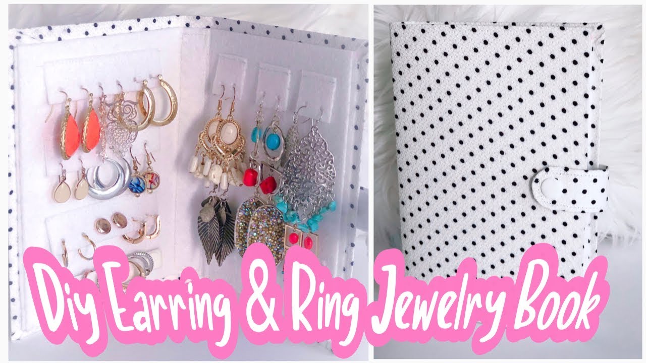 DIY Earring & Ring Jewelry Organizer Book 