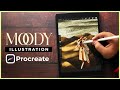 DRAW THIS Moody Illustration on iPad || Procreate Art Tutorial thumbnail