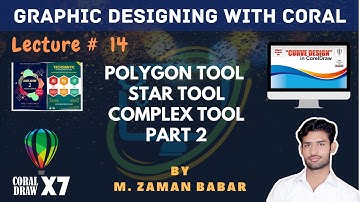 Learn Corel Draw in urdu/hindi Part 14 -  polygon,star,complex tool | By Zaman Babar| SSTLab