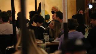 Mads Lewis and Jaden Hossler Cuddle and Kiss while having Dinner at Saddle Ranch!