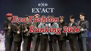 Exo Fashion Ranking 2016
