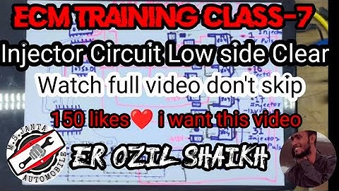 Ecm Training Class-7 | Low circuit of injector section with feedback | Common fault injector | Ozil