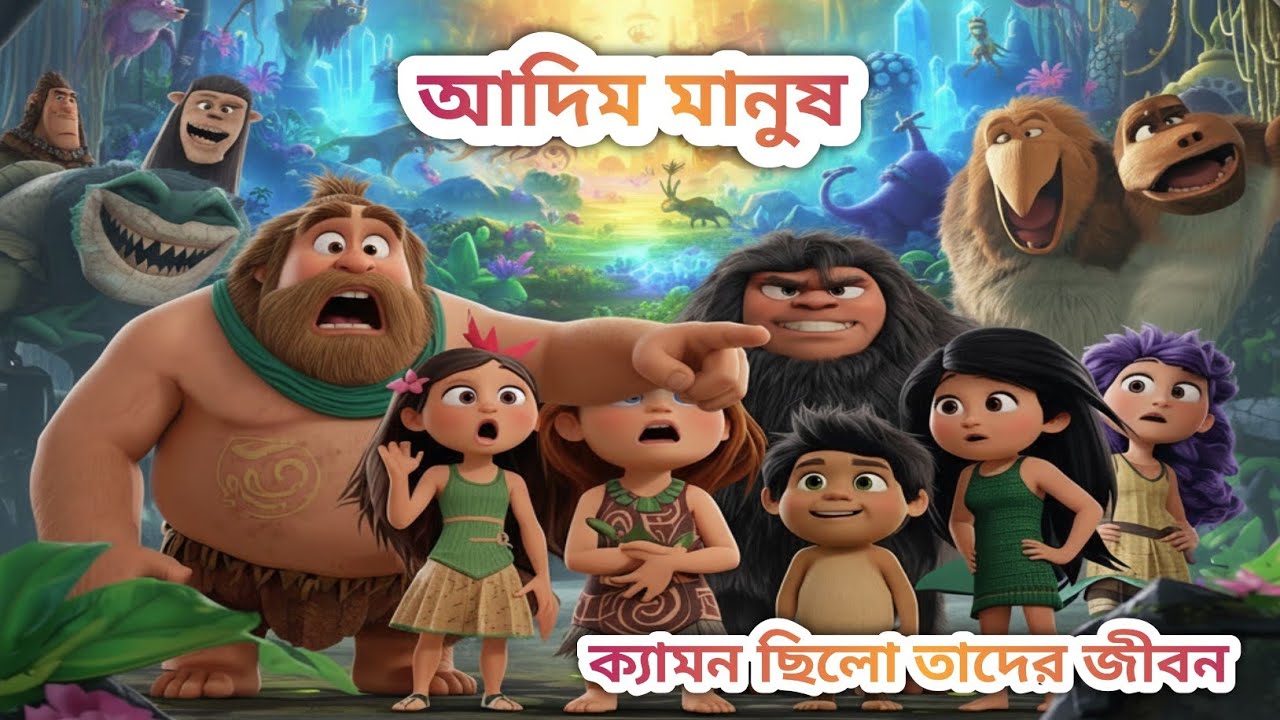 ♦️এই পরিবারটা বাঁচলো কীভাবে? | The Croods Explained Bangla☺️