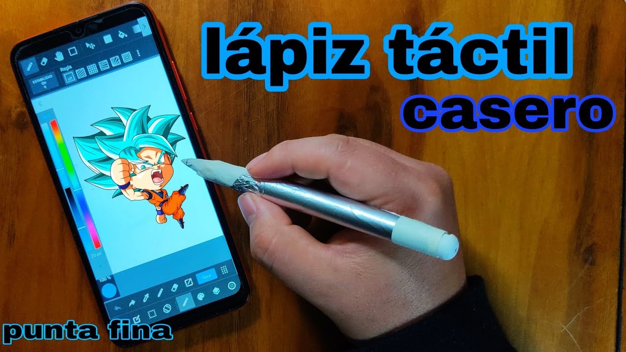 Lápiz Táctil Plateado Doble Puntero Touch Tablet Smartphone