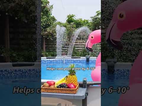 This fountain was one of the best things I did for my pool. 💦 #pool #mermaidpool #abovegroundpool