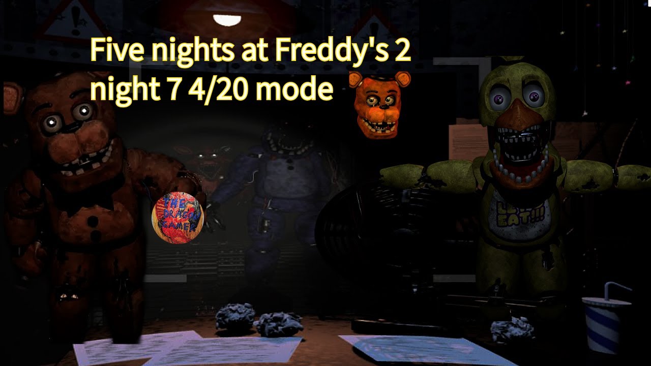 All 3 stars Five nights at Freddy's 2 night 7 4/20 mode