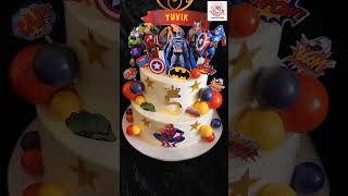Avengers theme cake | cake design for superhero lovers #marvel #spiderman #avengersstyle