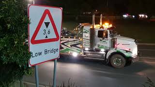 Large truck stuck under bridge at Cape Gate Cape Town