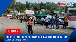 Polisi Temukan Bus Pariwisata Tidak Uji KIR Selama 6 Tahun, Saat Operasi Ramcek di Sukabumi