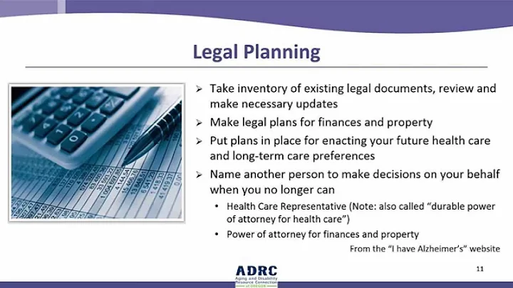 ADRC Dementia Training Module 8 4: Planning