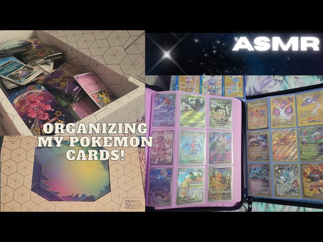 ASMR organizing my sister's Pokémon cards 🎴!