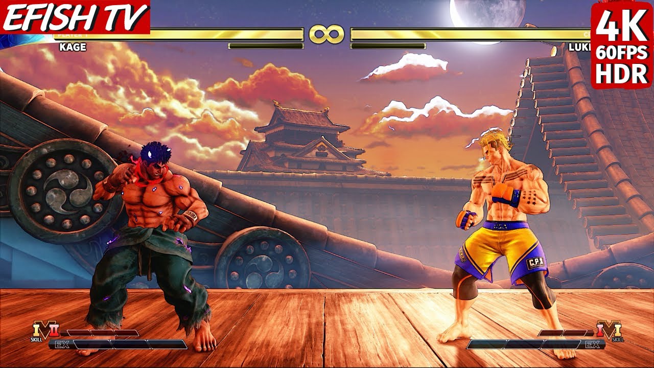 Kage vs Luke (Hardest AI) - Street Fighter V | 4K 60FPS HDR