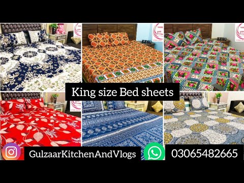 King Size Bed Sheets 94×96 || Zabardast prices Free home delivery from all Pakistan || Online