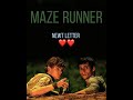 Newt letter of maze runner