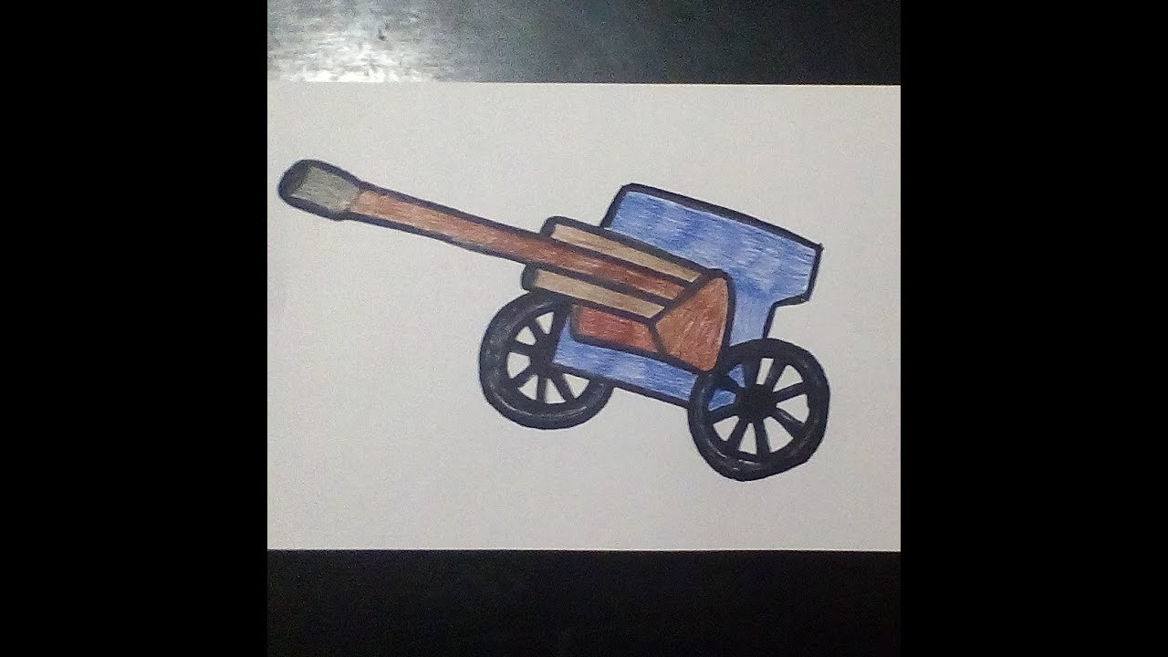 Рисуем пушку с детьми