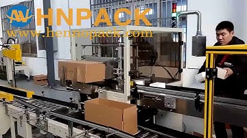 Hennopack Automatic box packing machine, pillbox auto case packer side push carton box packer