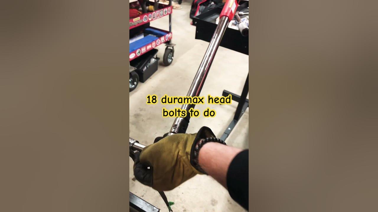 18 head bolts to torque on Duramax LML repair. duramax mechanic diy snapontools YouTube