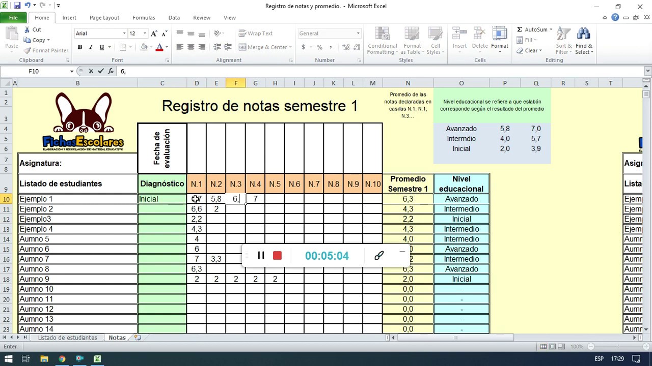 Como calcular el promedio en excel