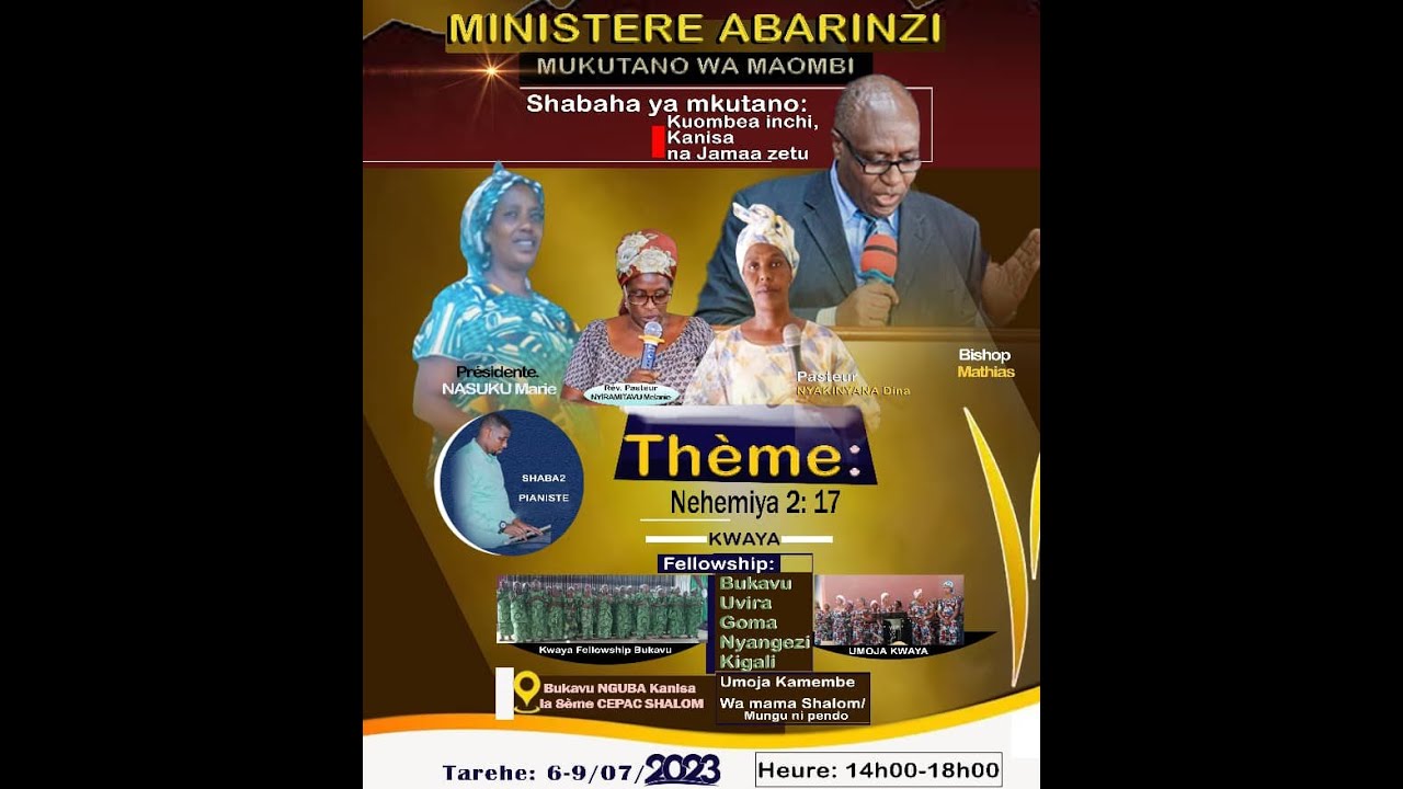 MINISTERE ABARINZI-BUKAVU: BUKAVU: UMUKUTANO W'ABABYEYI/ABARINZI UMUNSI ...