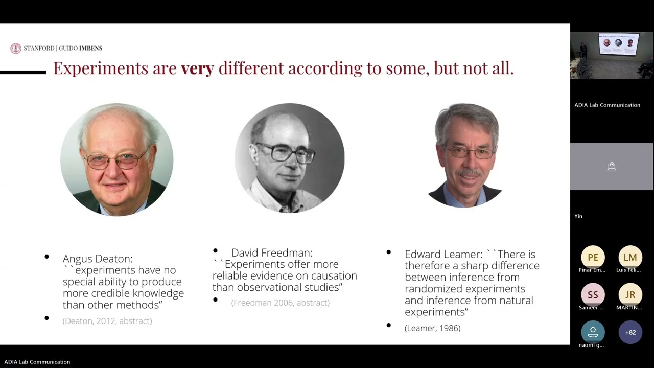 ADIA Lab Seminar with Guido Imbens and Geoffrey West, on February 4, 2026