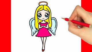 HOW TO DRAW AN ANGEL - HOW TO DRAW AN EASY FAIRY