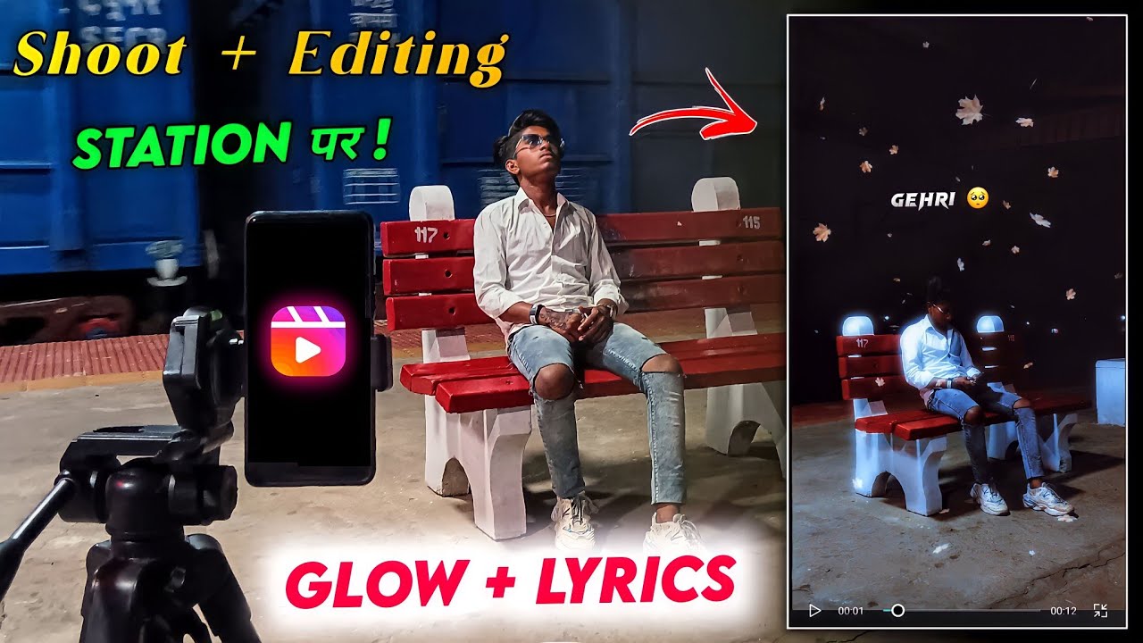 🔥Glow + Lyrics Effect🌟 Gehri Si Inn Raaton Mein Song Trending Reels Editing💡|| Aesthetic Reels