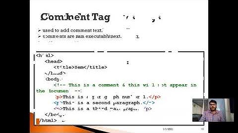 How to use Comment tag, html elements, html attributes, text formatting tags in html