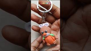 Diy cute 🍭✨How to make Pumpkin🎃keychain💖by Clay❣️ #diy #artandcraft #youtubeshorts #shortsfeed #clay