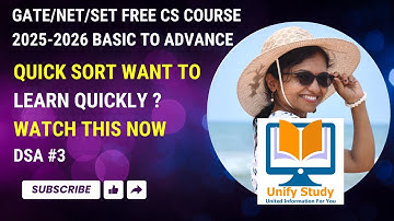 Quick Sort-Want to Learn Quickly?|Sorting Algorithm|GATE Computer Science|UGC NET CS|DSA|DS Algo