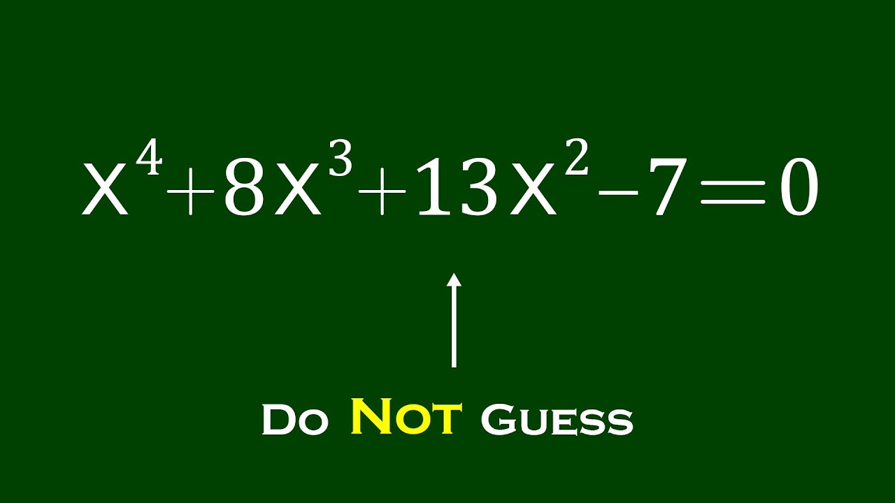 A Nice Algebra Problem | Math Olympiad | Find all solutions - YouTube