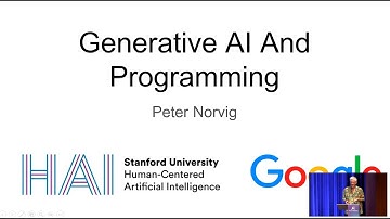 Generative AI And Programming, Peter Norvig, Director of Research, Google