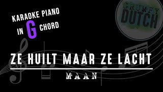 Maan - Ze huilt maar ze lacht [karaoke version in G key]