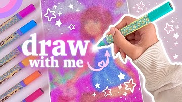 drawing with new markers 🌸 ft. Arrtx 72 acrylic paint markers