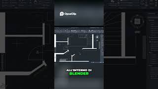 modellare abitaz blender da dwg 1