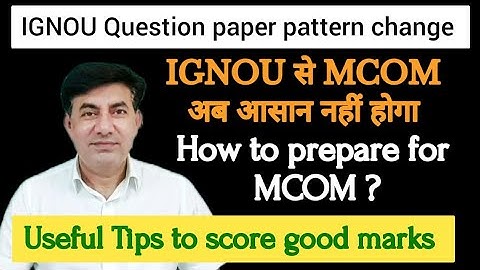 #How to prepare for MCOM from IGNOU #Tips for MCOM Students