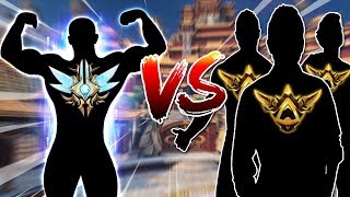 Smite: 1 Grand Masters Player Vs. 3 Gold Players