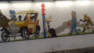 Tintin Mural in Stockel Station in Brussels.