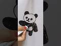easy way to draw 🐼 by priyaartist #art #artist #drawing #viral