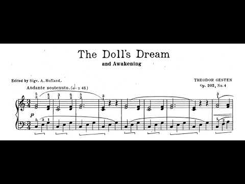 Theodore Oesten Dolly S Dreaming And Awakening Doll S Dream Op 202 No 4 人形の夢と目覚め Sheet Music