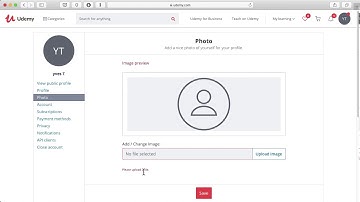 Bug: Udemy Profile Image Upload Fail